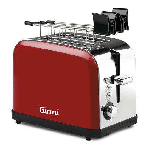 Girmi TP5602 Toaster Red and Stainless Steel